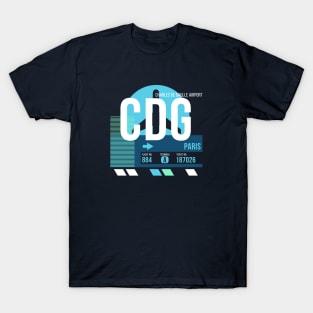 Paris (CDG) Airport // Sunset Baggage Tag T-Shirt